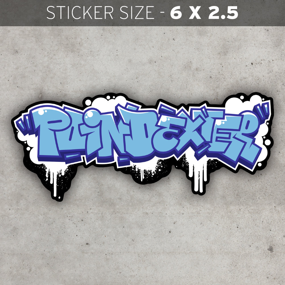 Blue Graffiti Sticker